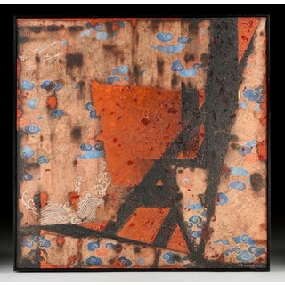 Wang Tao, Large Chinese Contemporary Abstract Art Mixed Media Collage Painting Wang Tao, 2007 For Sale