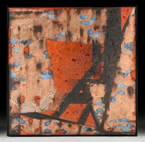 Wang Tao, Large Chinese Contemporary Abstract Art Mixed Media Collage Painting Wang Tao, 2007