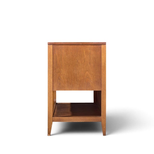 Broyhill Brasilia Broyhill Brasilia Mid Century Walnut Fluted Credenza For Sale - Image 4 of 11