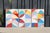 Red 2026, Colorful Ball of Wool Modern Bauhaus Painting - Set of 3 For Sale - Image 8 of 11