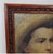 Textile Antique Oil Portrait of a Young Boy in a Straw Hat For Sale - Image 7 of 18