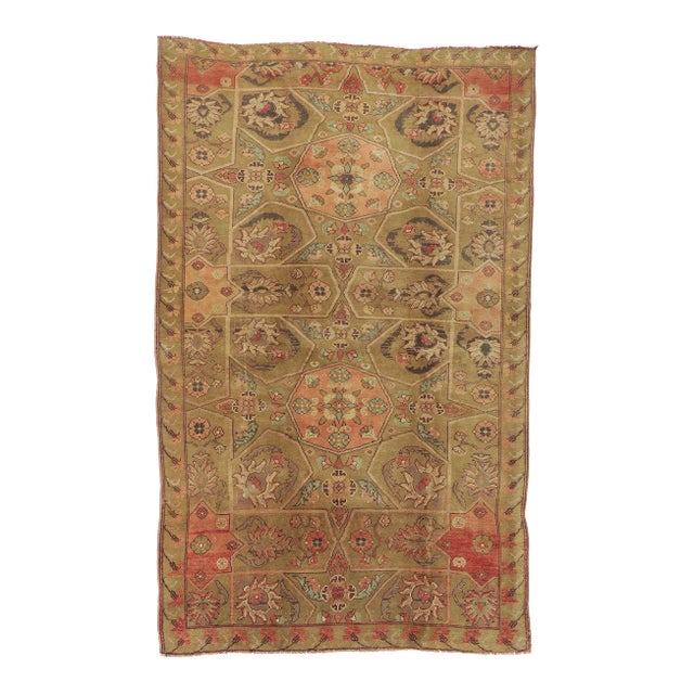 Vintage Turkish Oushak Rug - 05'07 X 09'00 For Sale