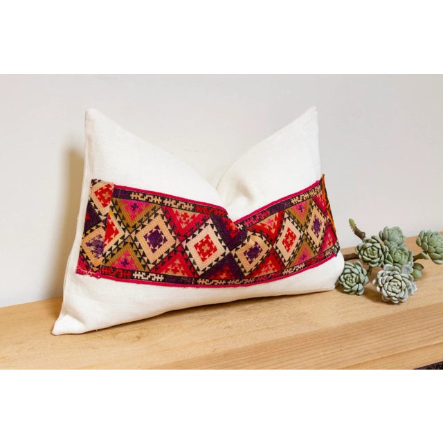 Asian Sumbul Antique Lakai Tribe Linen Pillow For Sale - Image 3 of 7