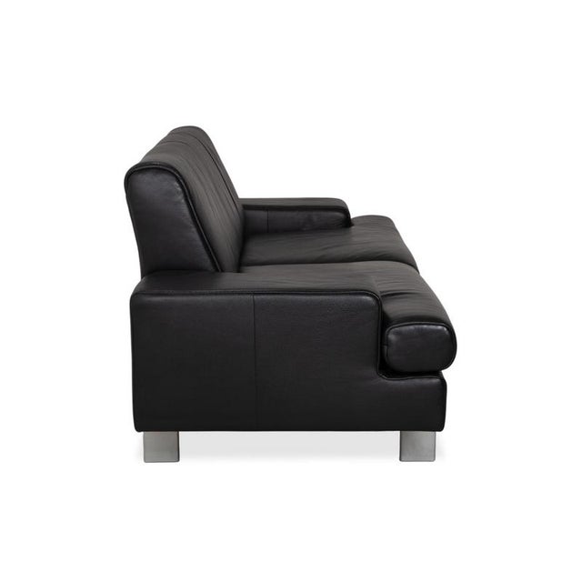 Black AK 644 Two-Seater Leather Sofa by Rolf Benz For Sale - Image 8 of 11