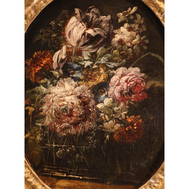 Workshop of Margherita Caffi, Still Lifes of Flowers, 1700, Oil on Canvases, Set of 2 For Sale - Image 12 of 16