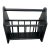 Vintage Mid 20th Century Primitive Americana Style Black Wood Magazine Rack For Sale