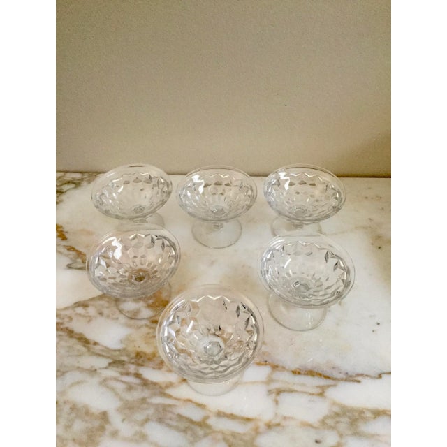 American Vintage Indiana American Glass Sorbet Glasses- Set of 6 For Sale - Image 3 of 8