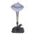 Art Nouveau Opalescent Jack in the Pulpit Vase on Silver Hunting Dog Stand For Sale