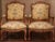 French Pair of Early 20th Century French Louis XV Walnut Fauteuils With Scalamandré For Sale - Image 3 of 10