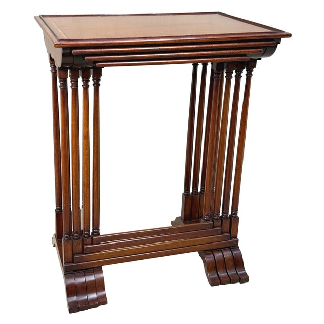 Antique Mahogany Quartetto Nesting Tables, 1880, Set of 4 For Sale - Image 6 of 15