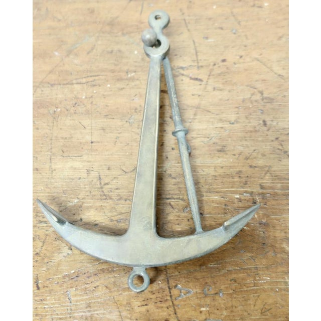 Beige Bronze Yacht Anchor Desk Ornament, 1890s For Sale - Image 8 of 8