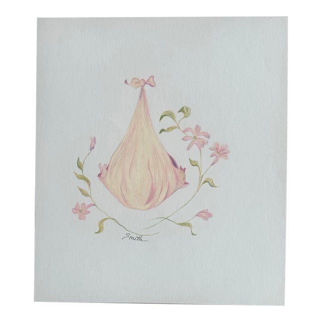 “Sweet Bundle” Original Colored Pencil Illustration by Nancy Smith For Sale