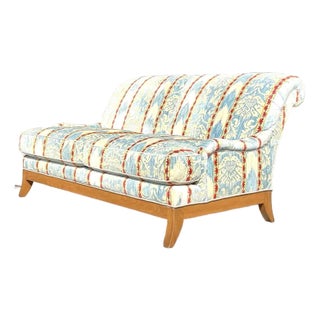 Late 20th Century Vintage Regency Custom Devore Stripe Loveseat For Sale