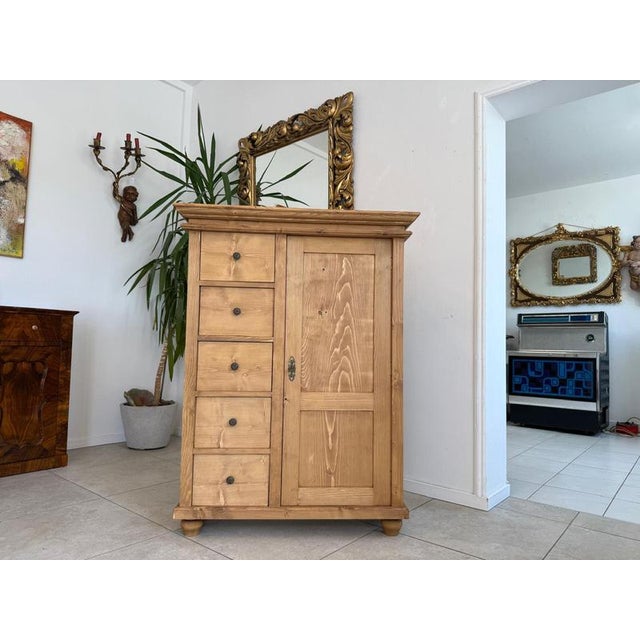 Rustic Farmhouse Pantry Cupboard For Sale - Image 3 of 8