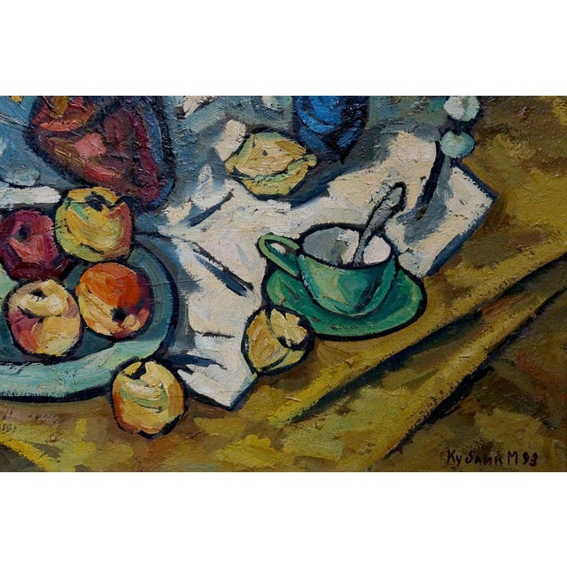 *** ABOUT THIS PAINTING *** * TITLE: ""Flowers and apples"" * ARTISTS: Kublik Mikhail Alekseevich * SIZE: 70x91...