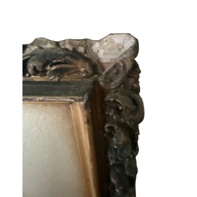 Late 19th Century Late 19th Century Antique Framed Art Lithograph Portrait Girl Lady Loose Curls Head and Shoulders Attributed to Charles Haslewood Shannon For Sale - Image 5 of 5