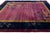 1920s Antique Chinese Art Deco Rug With Floral Branches in Magenta and Navy Blue For Sale - Image 11 of 13