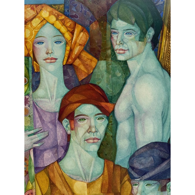 Gabriel Portolés Ascaso, The Four Seasons, 1970s, Tempera Painting For Sale - Image 6 of 7