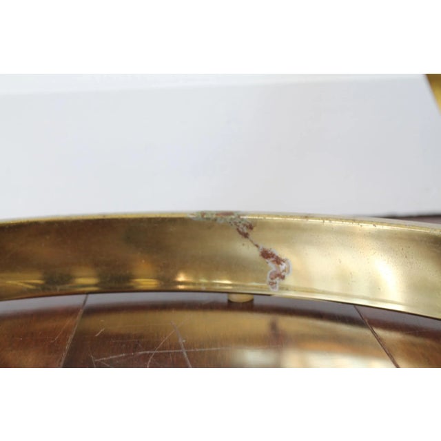 Brass Vintage 1980s Art Deco Brass Side Table For Sale - Image 8 of 10
