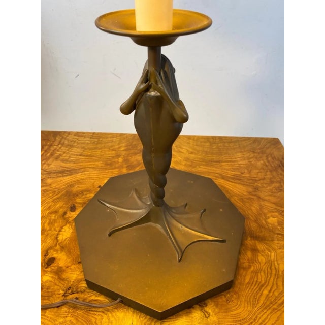 1970s 1970s Chapman Modernist Bronze Frog Lamp For Sale - Image 5 of 7