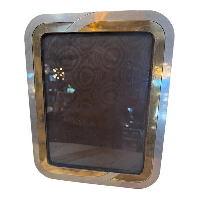 Vintage Mixed Metal Picture Frame For Sale