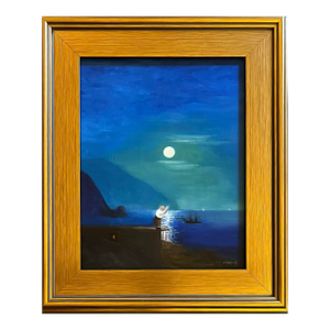 Under the Moonlight Reading a Letter by Satori Gregorakis