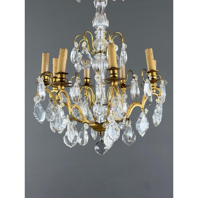 Metal 19th Century Louis XV Crystal Chandelier For Sale - Image 7 of 8