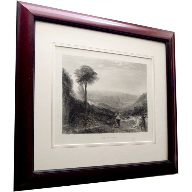 Sculpture Materials Early 19th Century "Orvieto, Italy" Engraving by J.M.W. Turner, Framed For Sale - Image 7 of 8