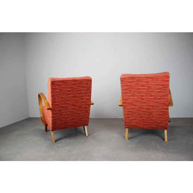 Mid-Century Modern Lounge Chairs by Halabala, 1950s, Set of 2 For Sale - Image 10 of 11