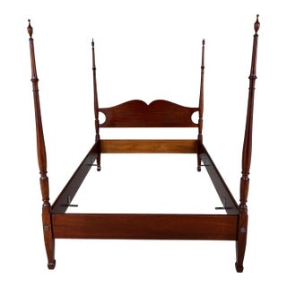 Biggs Mahogany Georgian Style Poster Double Bed Frame For Sale