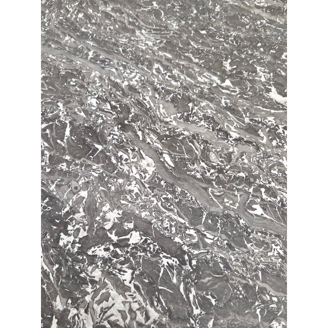 Antique 1930s French Empire or Art Deco Cherry Guéridon Table With Black Marble For Sale - Image 10 of 13