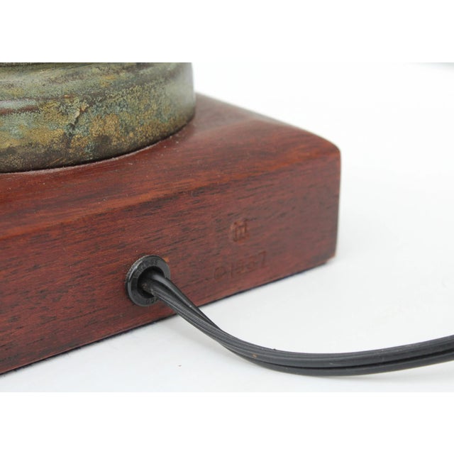 1980s Signed Brutalist Bronze Table Lamps - A Pair For Sale - Image 4 of 13