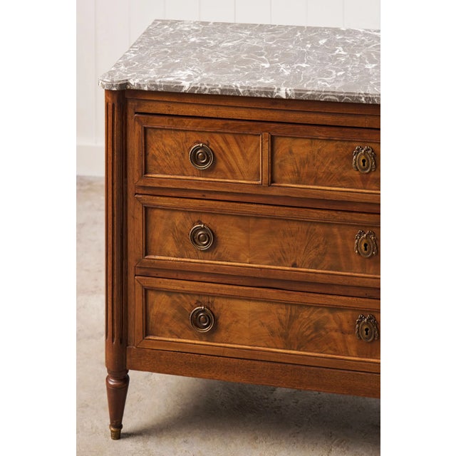 19th Century 19th Century French Commode With Grey Top For Sale - Image 5 of 12