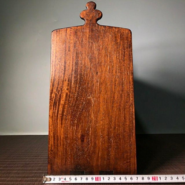 Wood Vintage Chinese Rosewood Tea Caddy Box With Handle and Double Doors For Sale - Image 7 of 7