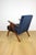 Vintage Navy Blue Velvet Var B-310 Chair in Dark Wood, 1960s For Sale - Image 8 of 12