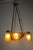 Art Deco lamp, Muller Frères Lunéville, France, original circa 1930. Salmon-pink glass with a typical period textured,...