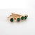 ALL FIVE RINGS SOLD TOGETHER Symbolic of Elegance and Grace. Set with Cabochon-Cut Emeralds Accented by Smooth Bands of...