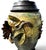 French 1880s French Barbotine Majolica Vase in the Form of a Lamp For Sale - Image 3 of 12