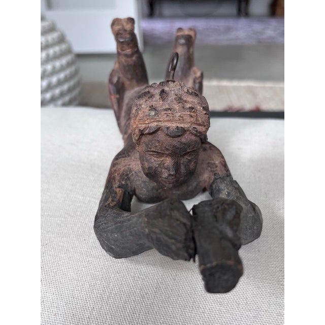 Late 19th Century Antique French Carved WoodCherub For Sale - Image 5 of 12