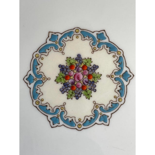 1940s Dishes Fit for a Queen (Or Khaleesi): Vintage Wedgwood Florentine Turquoise, 1940s Hand-Painted Set For Sale - Image 5 of 11