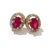 Bochic "Orient" Diamond & Ruby Stud Earrings Set In 18K Gold & Silver For Sale In New York - Image 6 of 18
