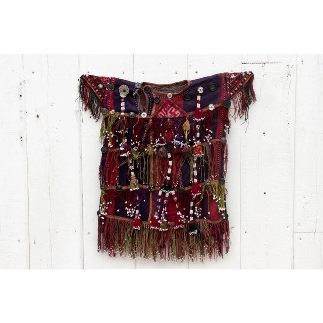 Purple Antique Beaded Nomadic Dress For Sale - Image 8 of 11