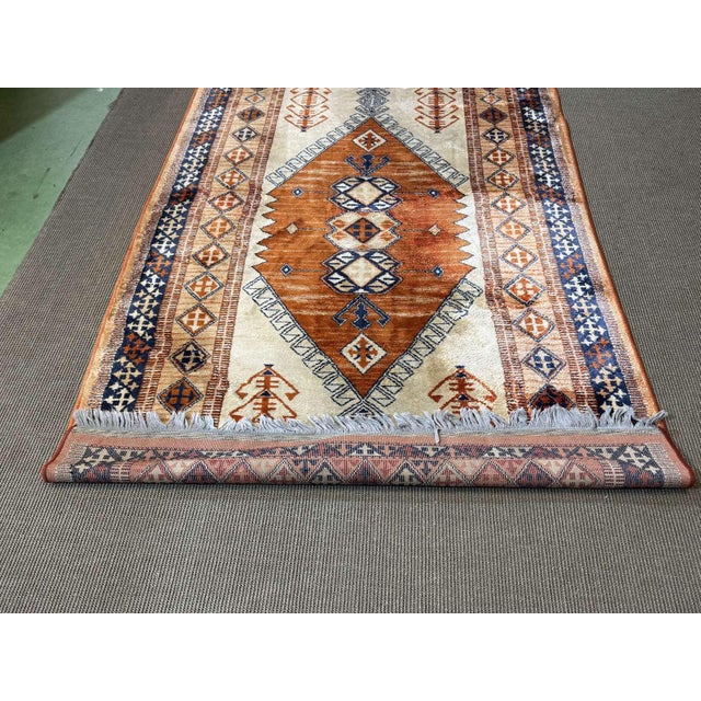 Brown and Beige Handmade Wool Rug For Sale - Image 14 of 15