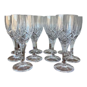 Gorham Lady Anne Signature Crystal Water Goblets- Set of 10