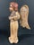 Late 20th Century Vintage Hand Carved Wooden Standing Angel Paying Violin Instrument Sculpture For Sale - Image 5 of 10
