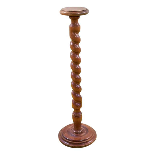 Twisted Wooden Column for Plant Holders For Sale