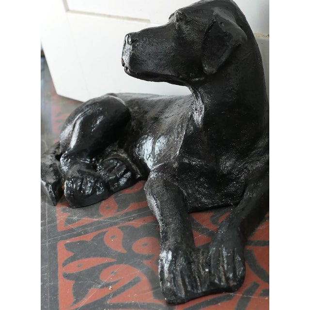 Vintage Black Labrador Door Stop, 1960 For Sale - Image 6 of 12