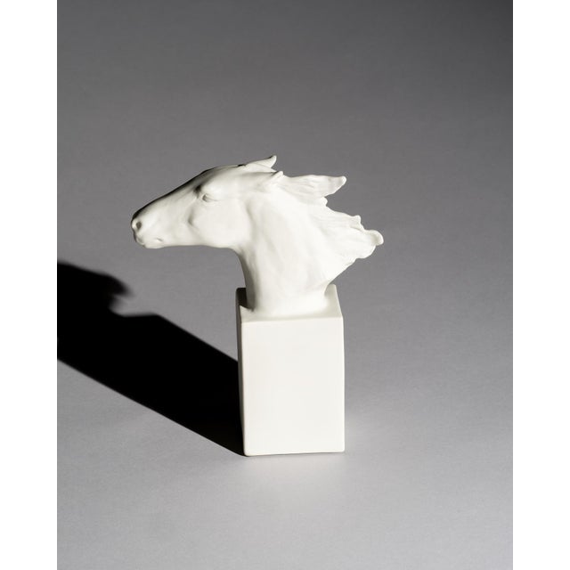 Albert hinnrich hussmann "hannibal" equestrian bisque porcelain sculpture for rosenthal, model 1609, germany a striking...
