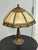 Amber Arrow Lighting Vintage Tiffany-Style Amber Slag Glass Table Lamp, Vintage For Sale - Image 8 of 12