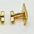 Gold 1950s Mid-Century Hollywood Regency Boho Chic Gold Tone Faux Capiz Shell Cufflinks - A Pair. For Sale - Image 8 of 9